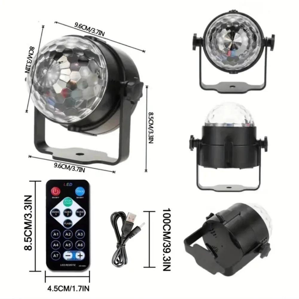New Crystal Remote Control Seven Color Rotating Projection light
